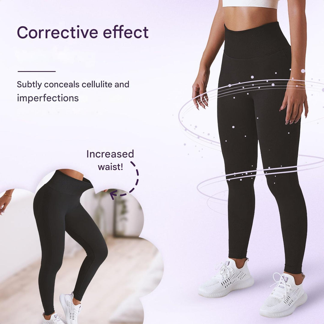 High Waist Ladies' Sports Leggings – FlexFit-Black-S-The Livary