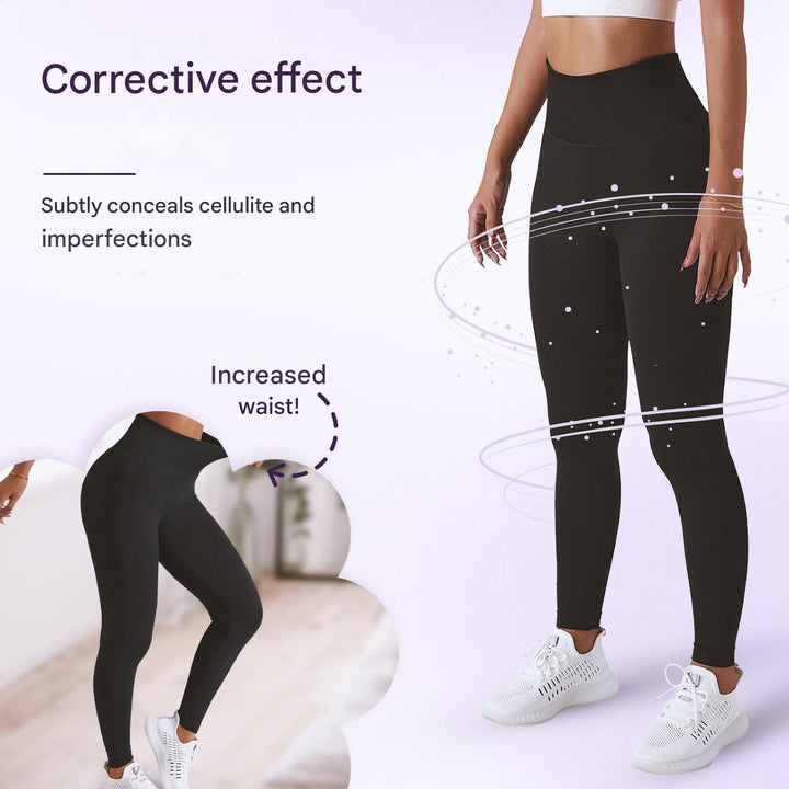 High Waist Ladies' Sports Leggings – FlexFit-Black-S-The Livary