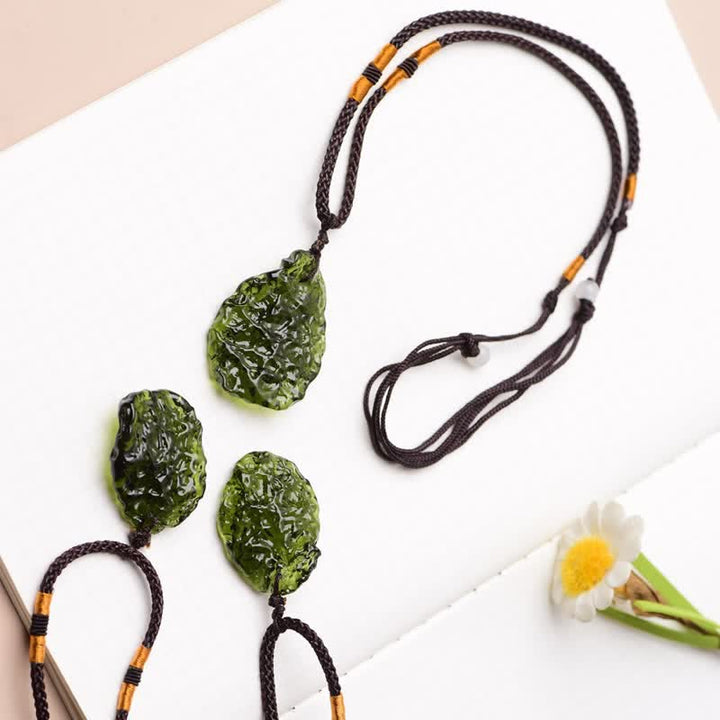 Purification Green Moldavite Necklace - Alina-Necklace + Natural Stone-3-5g-The Livary