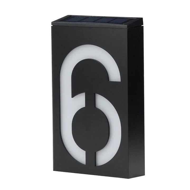 Solar-powered House Number - SolarSign-6-The Livary
