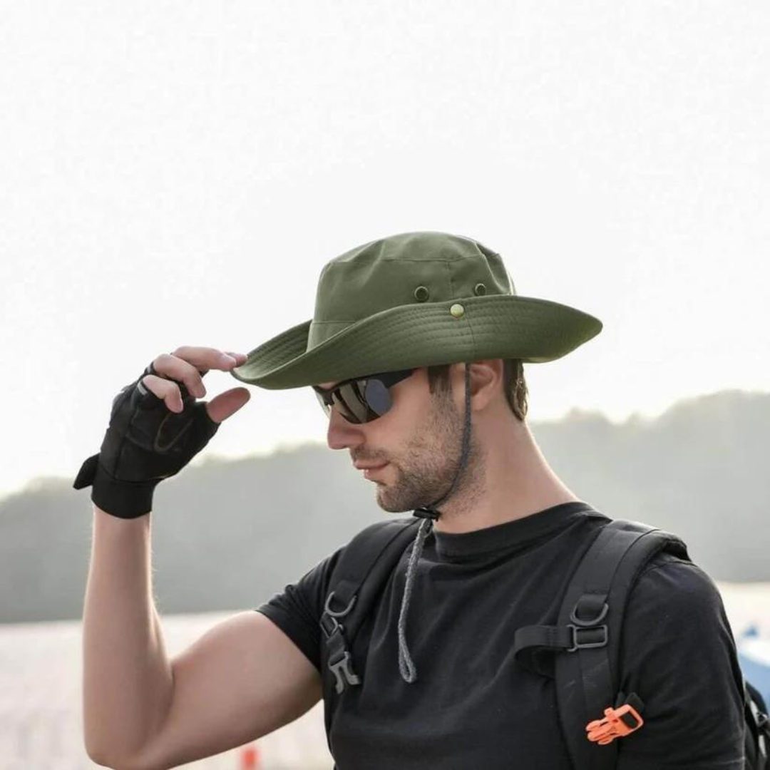 Water-repellent outdoor bucket hat with UV protection – ShieldFlex Pro-Green-The Livary