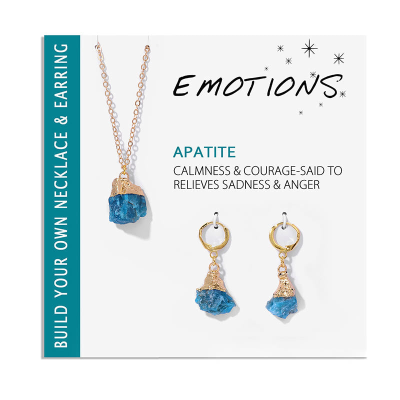 Crystal Jewelry Set Necklace and Earrings - Elara-Clear crystal-The Livary