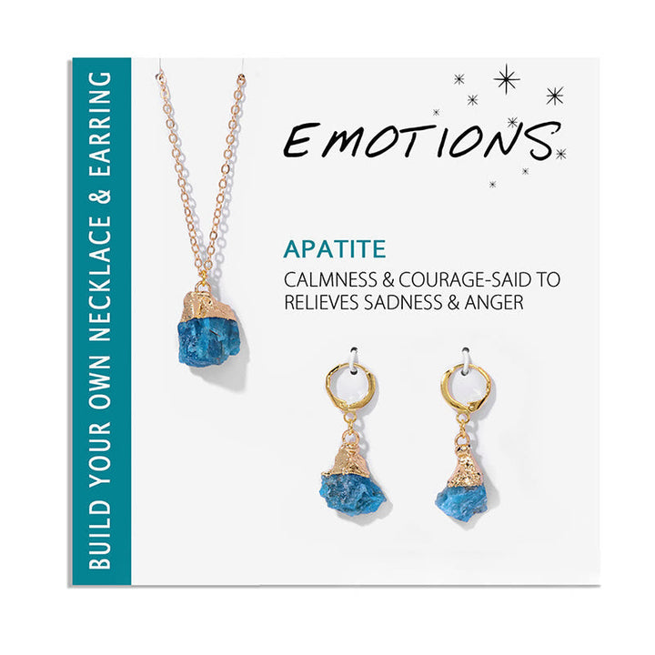 Crystal Jewelry Set Necklace and Earrings - Elara-Clear crystal-The Livary