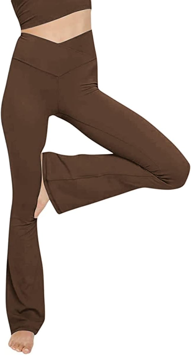 Flared Yoga Leggings - VFit-Brown-2XS-The Livary