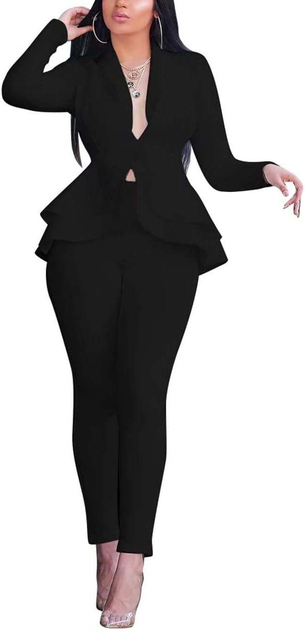Blazer and Trousers Set - Faylinn-Black-S-The Livary