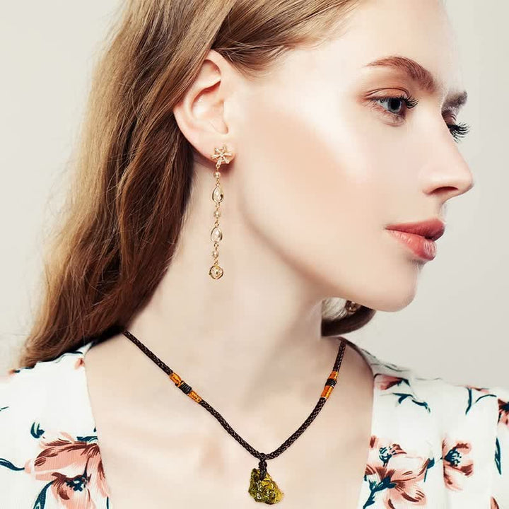 Purification Green Moldavite Necklace - Alina-Necklace + Natural Stone-3-5g-The Livary