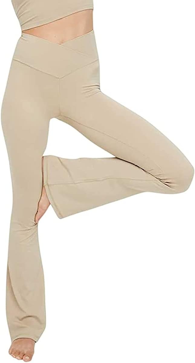 Flared Yoga Leggings - VFit-Khaki-2XS-The Livary