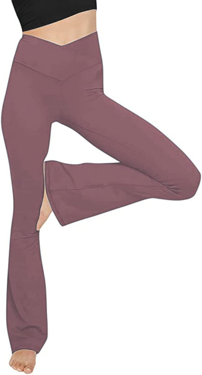 Flared Yoga Leggings - VFit-Grey Pink-2XS-The Livary