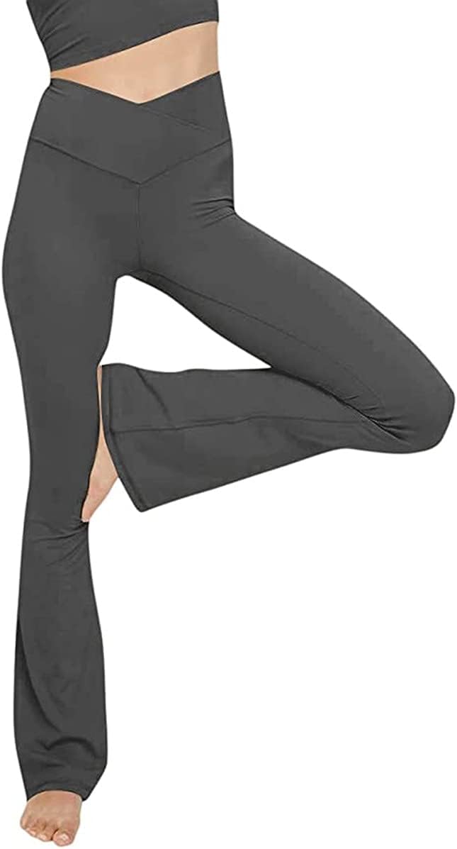 Flared Yoga Leggings - VFit-Dark grey-2XS-The Livary