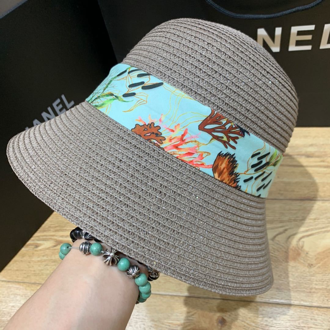 Summer sunhat with bow and wide brim – ShadeRibbon-Light brown-One size fits all-The Livary