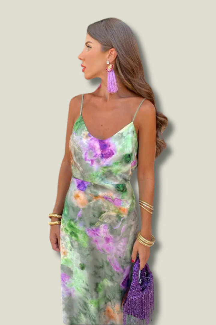 Corset Maxi Dress with Scarf - Seraphina-S-The Livary