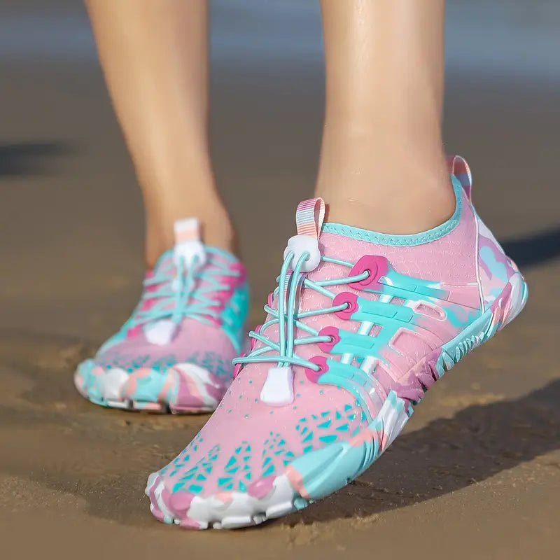 Ladies Barefoot Water Shoes - WaveFlex-Pink-2.5-The Livary