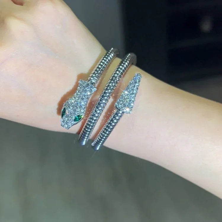 Stylish Snake Bracelet - Nysa-Gold-The Livary