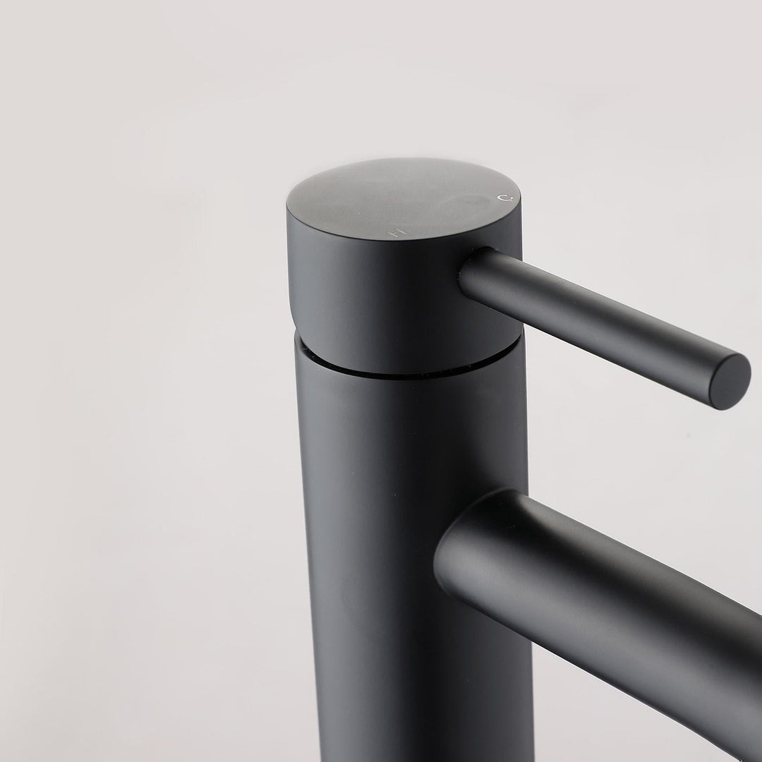 Matte Black Cold Water Basin Tap – Noira-Round-The Livary