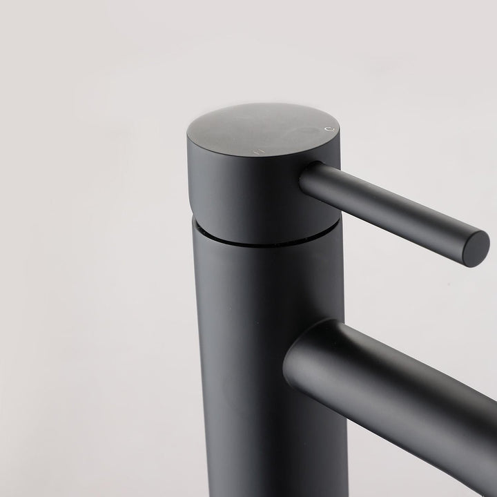 Matte Black Cold Water Basin Tap – Noira-Round-The Livary