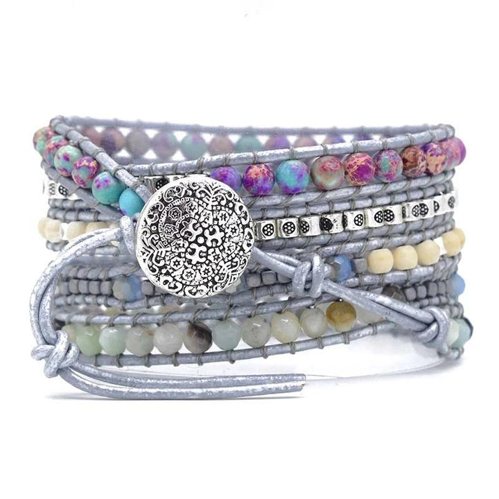 Turquoise Healing and Protection Wrap Bracelet - Selina-The Livary