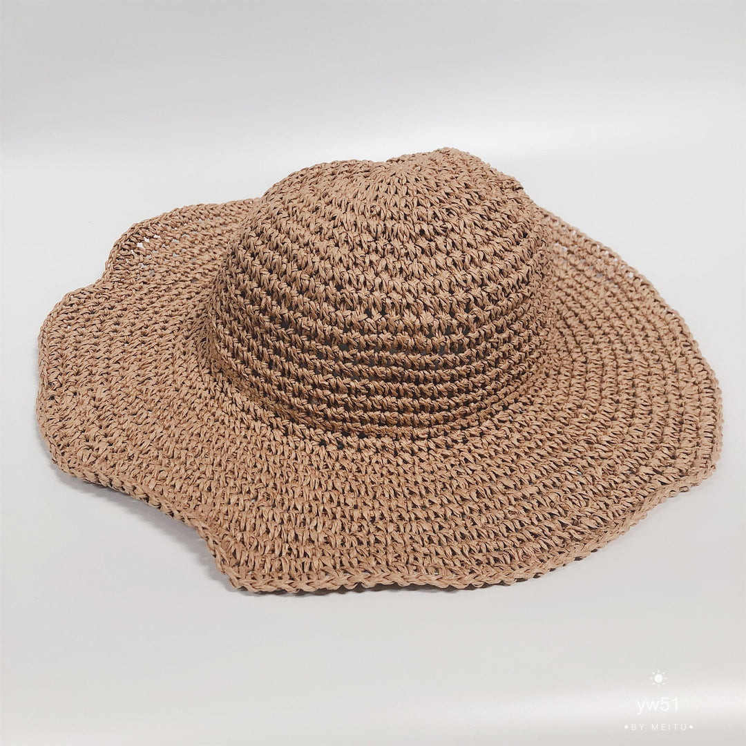 Lightweight, holiday-friendly summer beach hat for women – Debbie-Khaki-The Livary