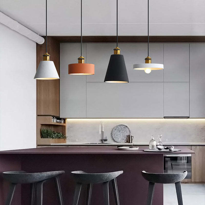 Stylish Morandi Design LED Pendant Light - MoraGlow-A-White-The Livary