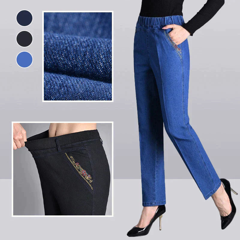 Push-up Jeans - Ella with warm inner lining and perfect fit!-Light blue (without lining)-XL-The Livary