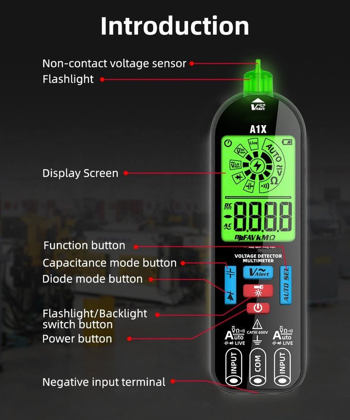 Smart Digital Multimeter – Voltago A1X-Standard-The Livary