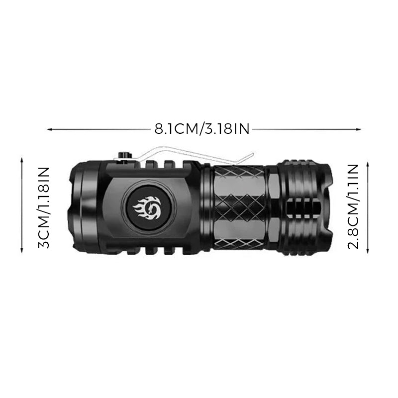 Compact LED Torch - LumenTorch-Black-The Livary