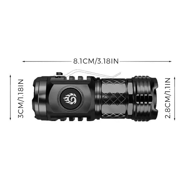 Compact LED Torch - LumenTorch-Black-The Livary