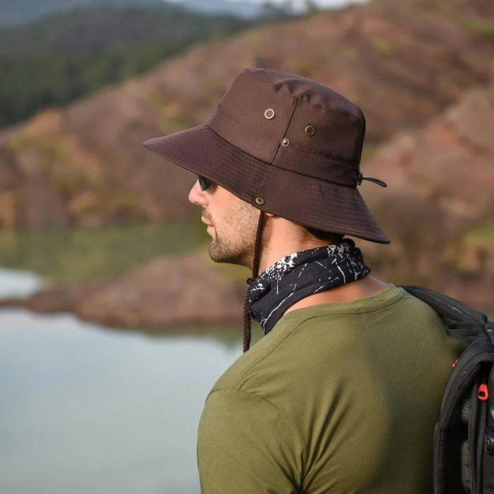 Water-repellent outdoor bucket hat with UV protection – ShieldFlex Pro-Green-The Livary