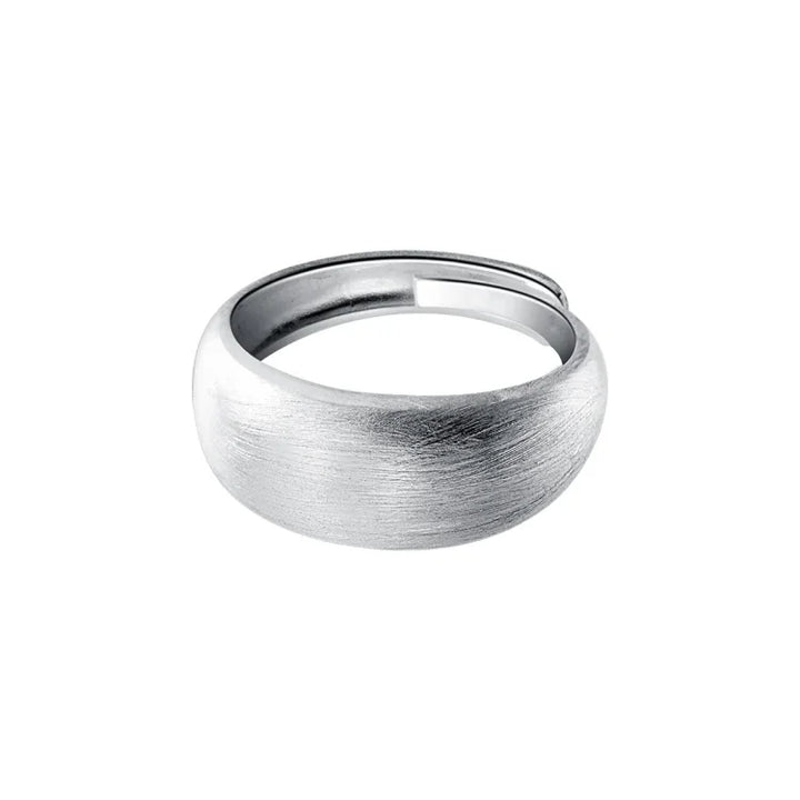 Adjustable Silver Dome Ring - Nora-The Livary