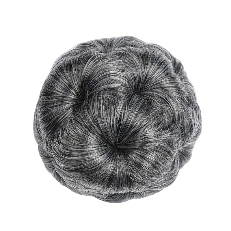 Flower-shaped Hair Clip with Hair Extension – Fiora-Silver grey-The Livary