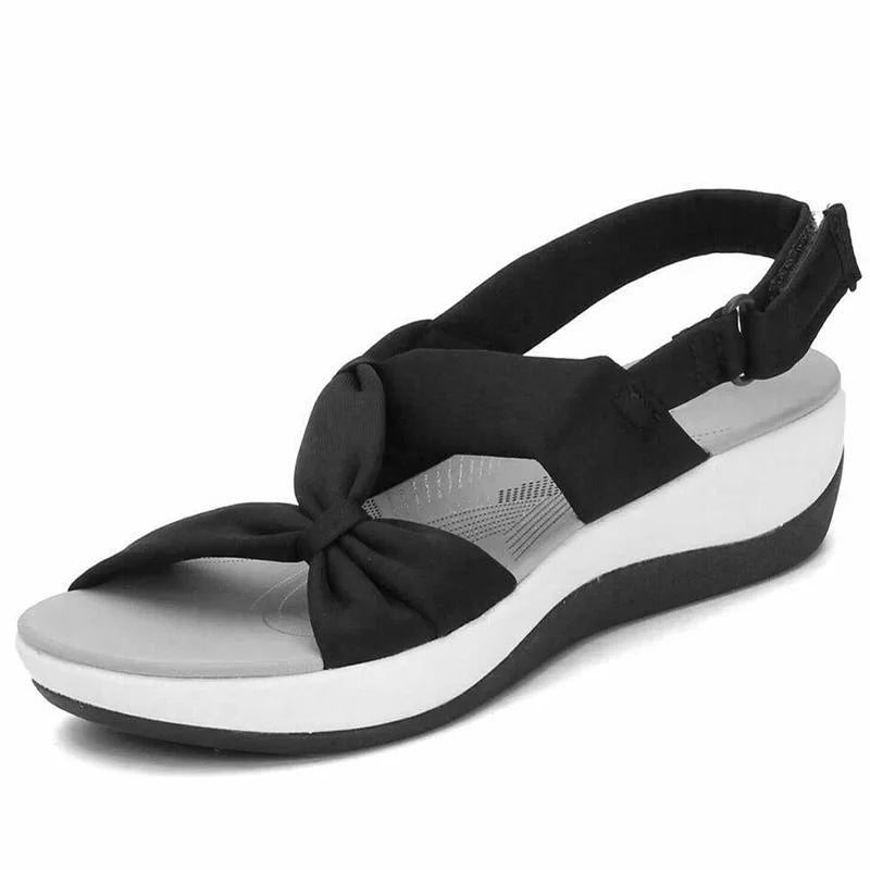 Ultra-comfortable Orthopaedic Women's Summer Sandals – Isabella-Black-2.5-The Livary