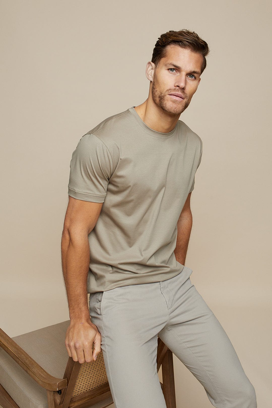 Shiny & Soft Men's T-Shirt made from Mercerised Cotton – Leon-S-The Livary