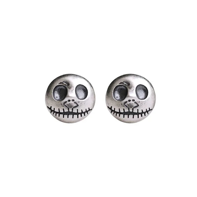 Handmade Pumpkin Prince Skull Earrings - Mara-The Livary
