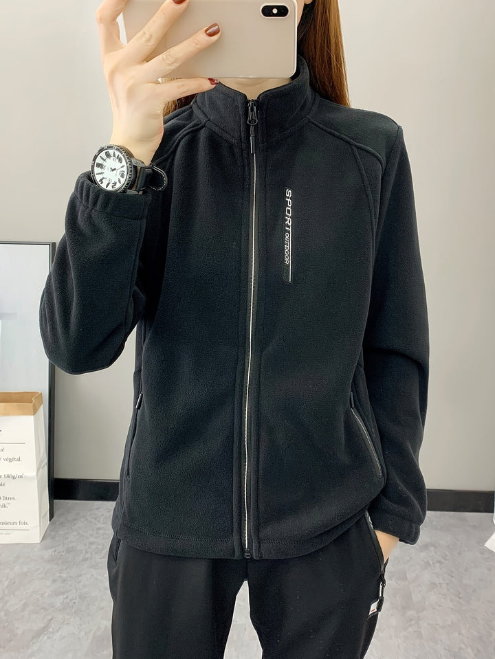 Breathable Fleece Jacket - Aurora-Black-XS-The Livary