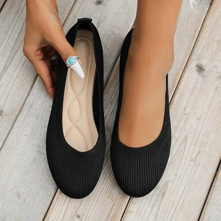 Orthopaedic Comfort Ballerinas – Melina-Velvet black-3.5-The Livary