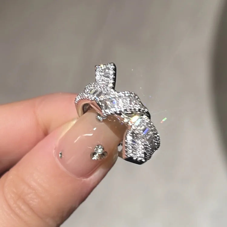Adjustable Diamond Knot Ring - Serena-Gold-The Livary