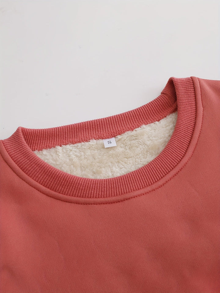 Comfortable Oversized Women's Sweatshirt - Elina-Brown-S-The Livary