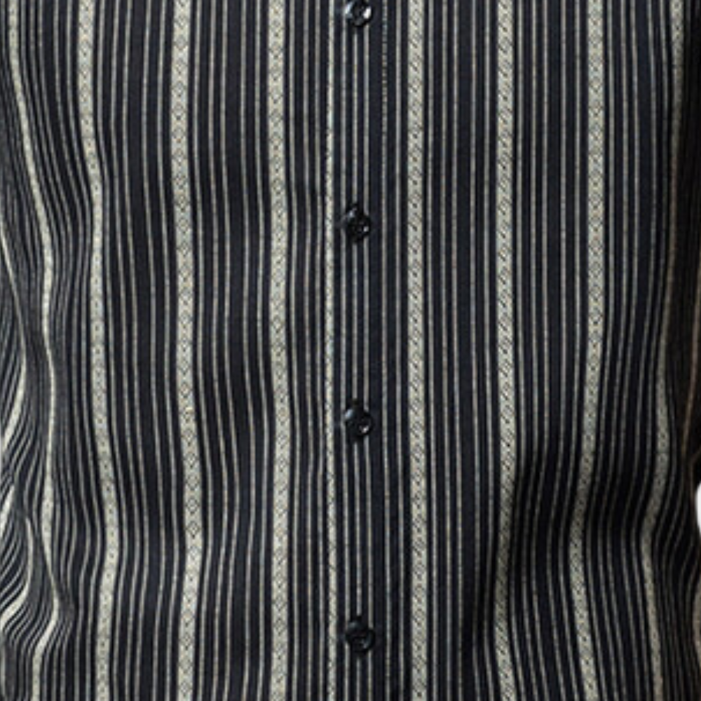 Stylish Striped Summer Men's Shirt - Lars-Black-S-The Livary