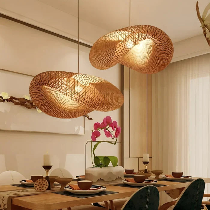Trendy Rattan Pendant Light - NaturGlow