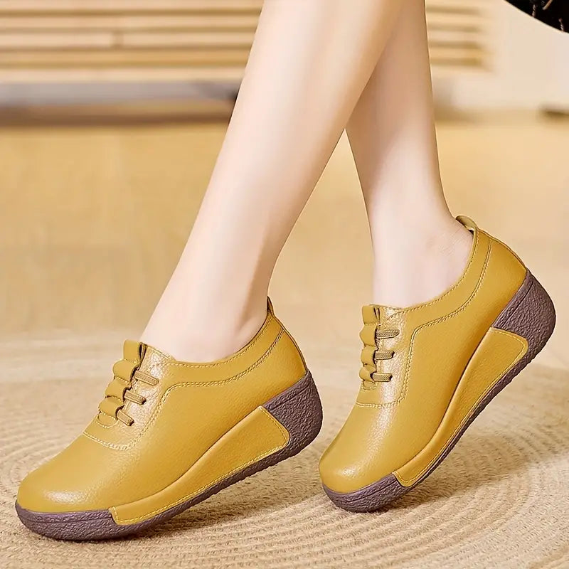 Trendy Women's Tennis Shoes - Marisela-Yellow-2.5-The Livary