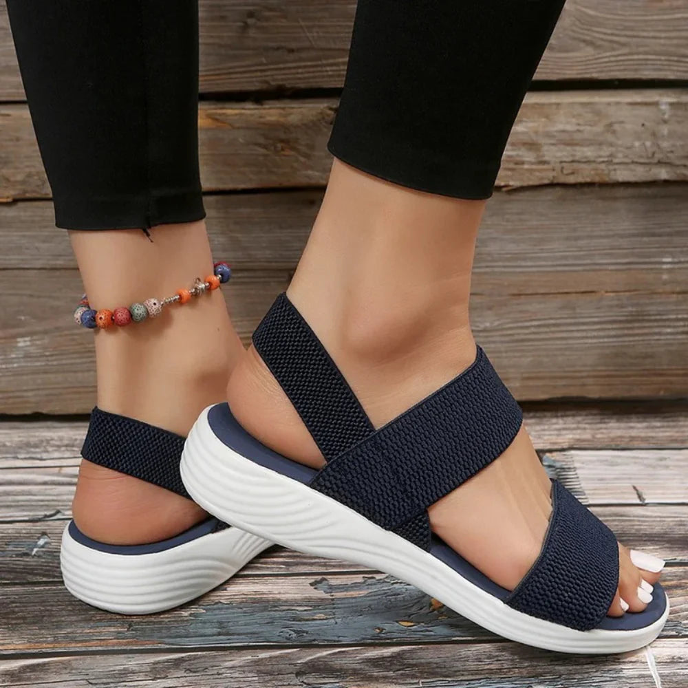 Breathable Mesh Orthopedic Sandals | Easy Slip-on Design-3.5-Blue-The Livary