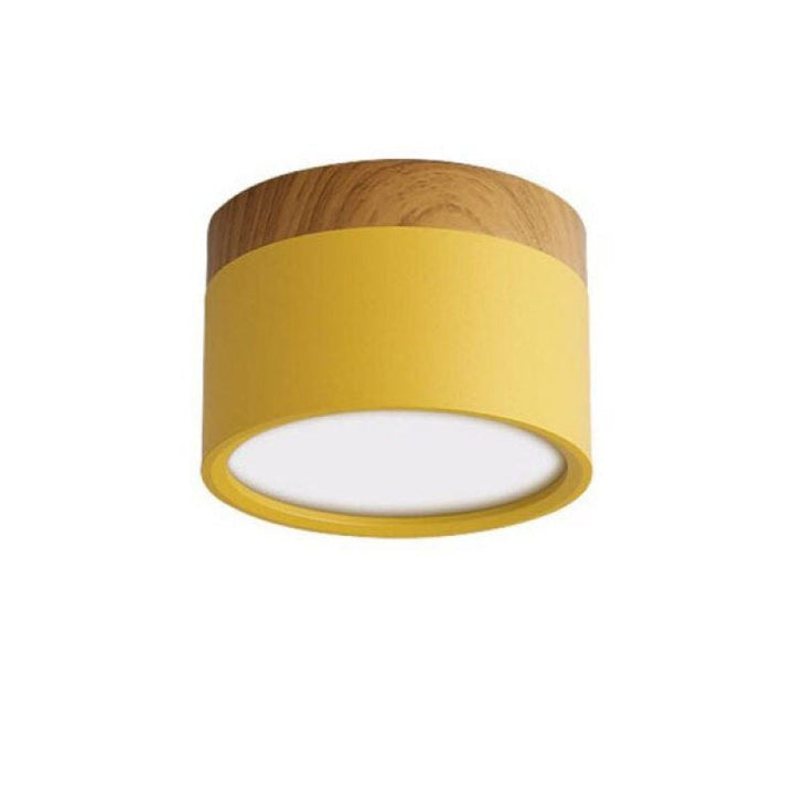 Morandi Style Modern LED Ceiling Lamp - LumiModo-Yellow-5W-Warm white-The Livary