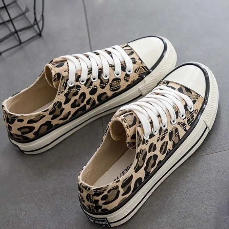 Stylish leopard print women's sneakers – Savannah-3-The Livary