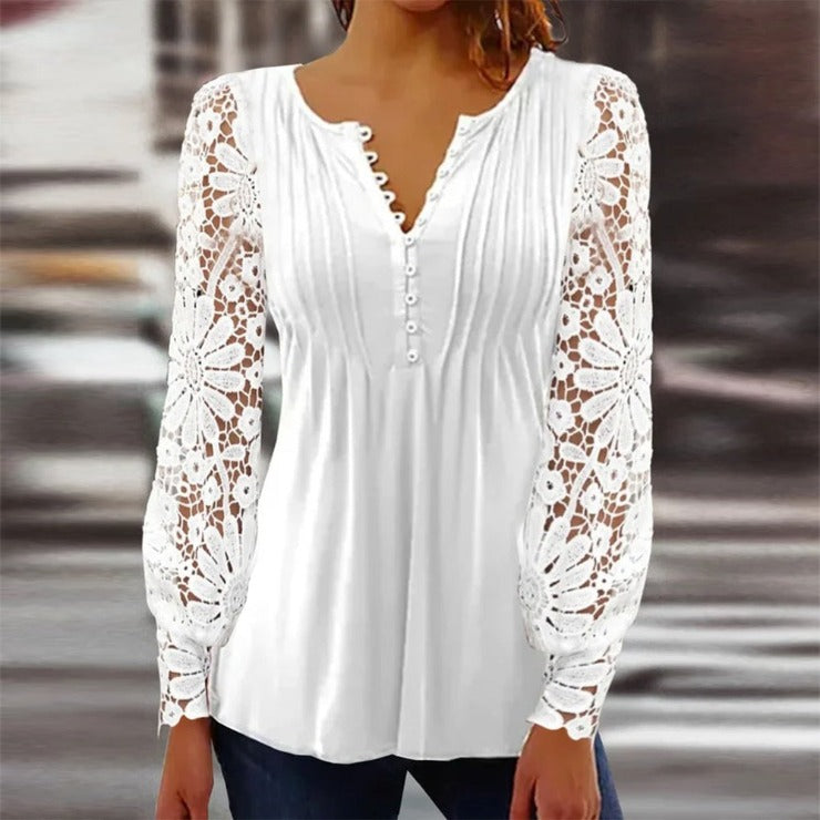 Trendy Ladies Long Sleeve in Solid Colour - AutumnGrace-S-The Livary