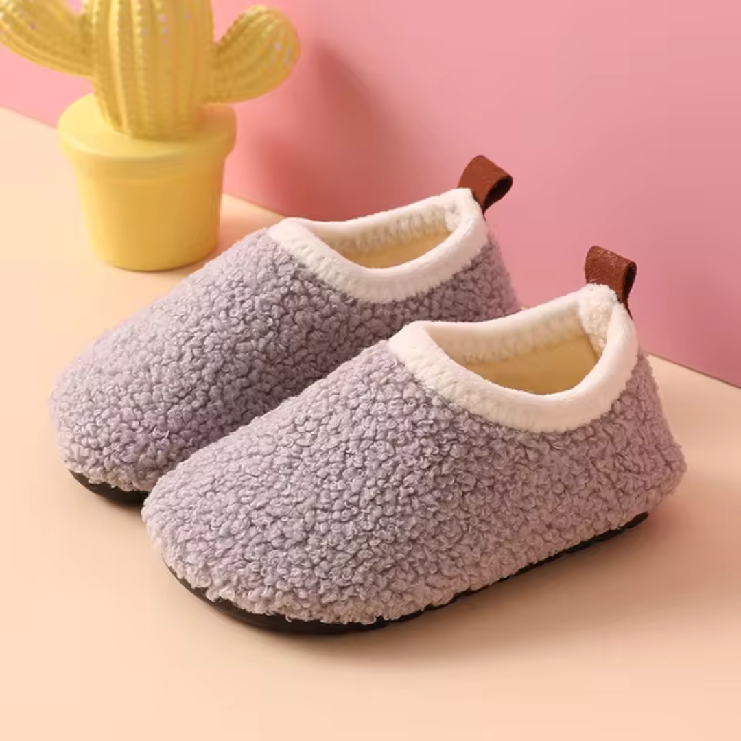 Warm children's slippers – SnuggleSteps-Grey-24-25-The Livary