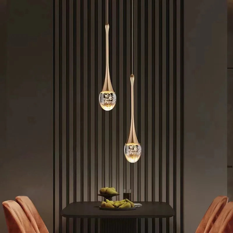 Glass Pendant Light with Warm Glow - Vetra-Gold-1 lamp-The Livary