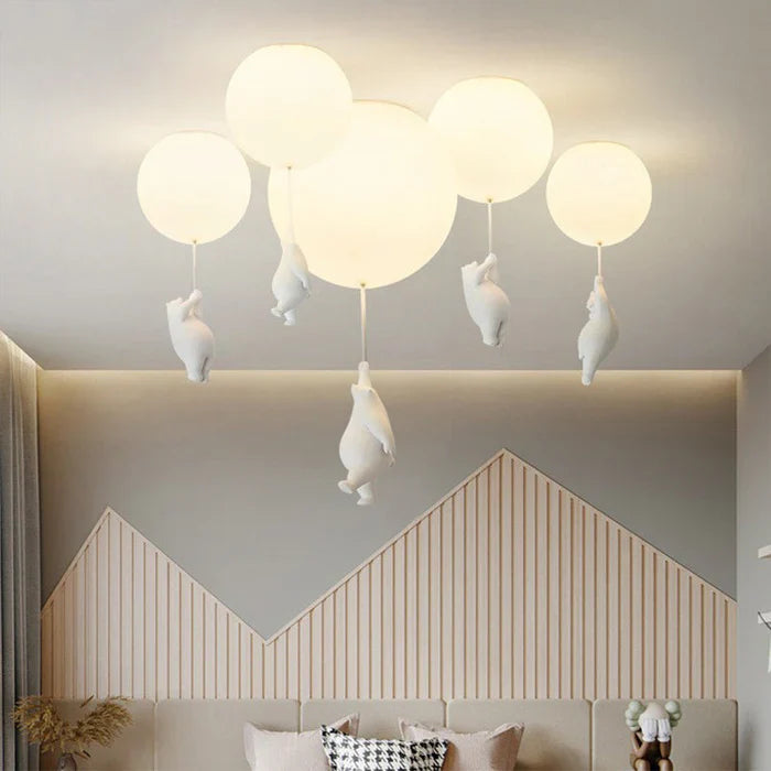 Children's Ceiling Lamp with Bear and Balloon - CloudBear