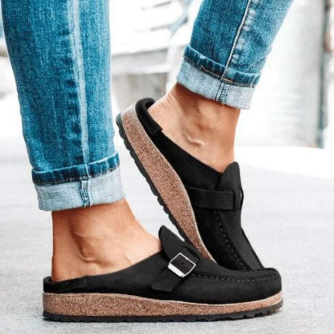 Sustainable comfort clogs in a retro style – Noelia-Black-3-The Livary