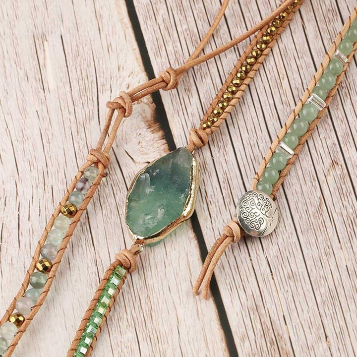 Detoxifying Fluorite Wrap Bracelet - Iris-The Livary