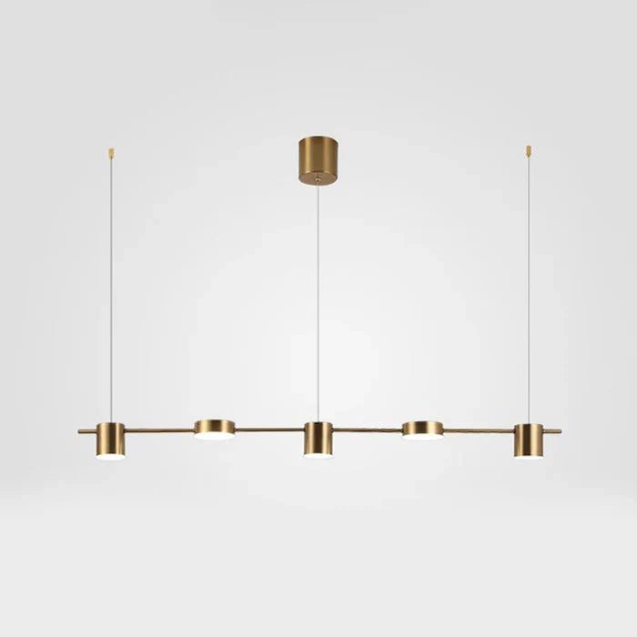 Modern Aluminium Pendant Lamp - AuraDrum-3-Gold-White-The Livary
