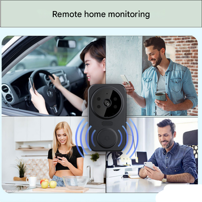 Black Smart Wi-Fi Doorbell with Camera – Noctiq-The Livary